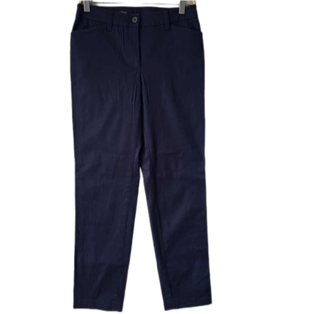 Talbots blue cotton straight leg Classoc Feminine chino pants Size 2